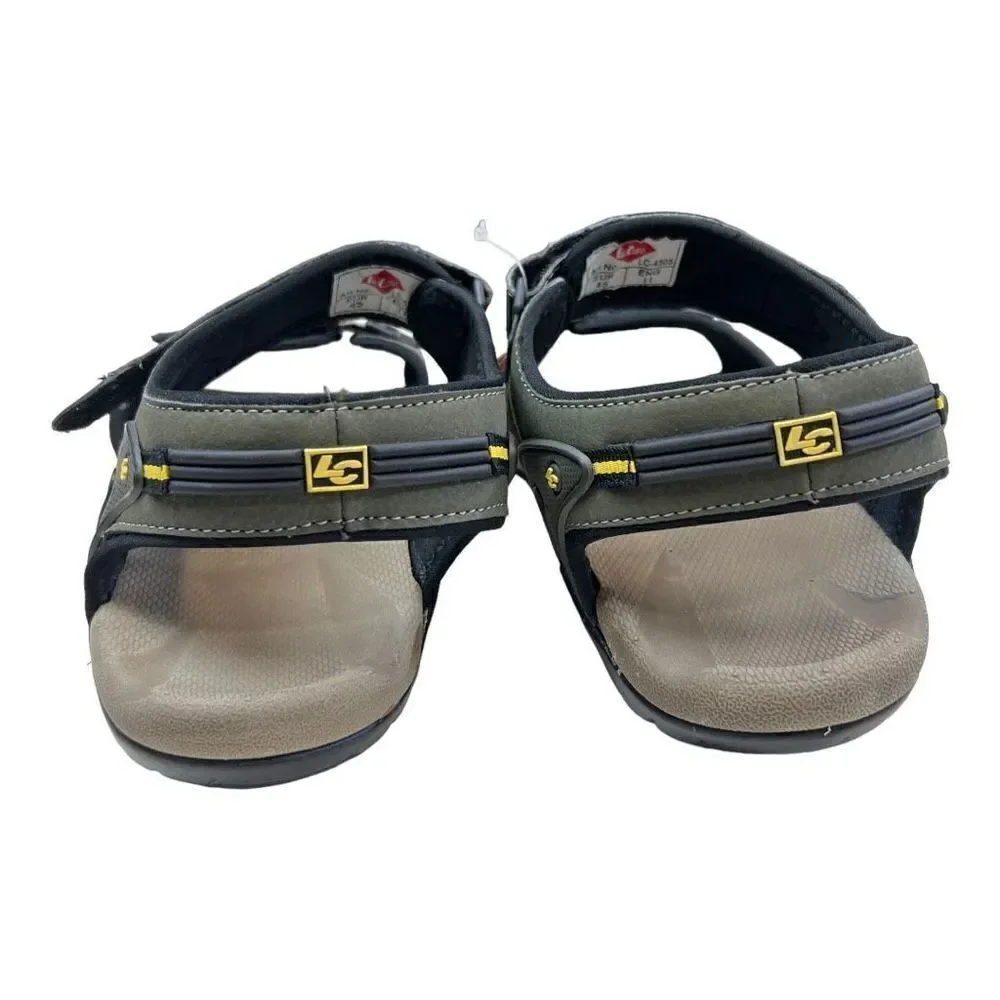 NWT Lee Cooper Men's 11 Olive Green Adjustable Strap Athletic Sports Sandals